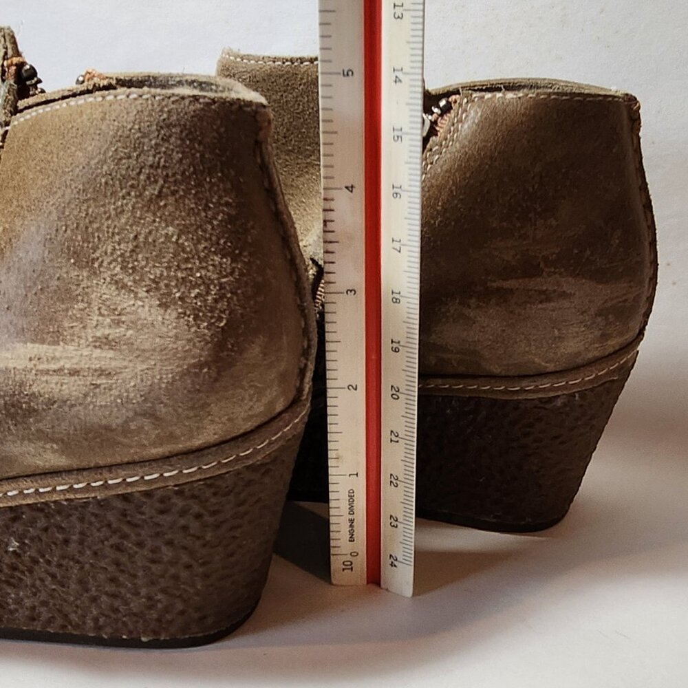 Olukai Humu Distressed Wedge Booties - Picture 3 of 8